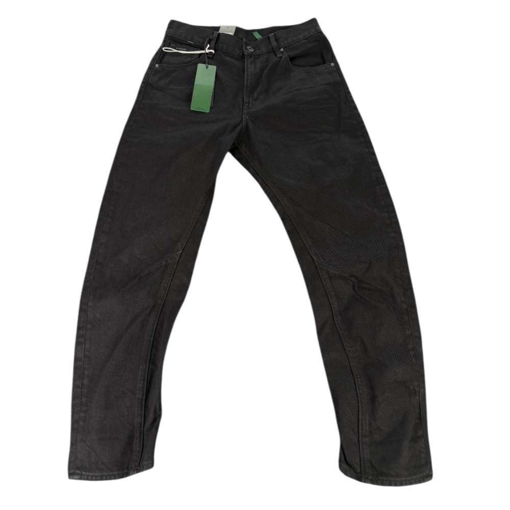 G-Star RAW ARC 3D Low Boyfriend Jeans Jet Black Stretch Denim W24 L30 NWT